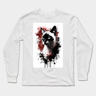 Siamese Cat Portrait Long Sleeve T-Shirt